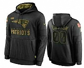 New England Patriots Customized Black Salute To Service Sideline Performance Pullover Hoodie,baseball caps,new era cap wholesale,wholesale hats